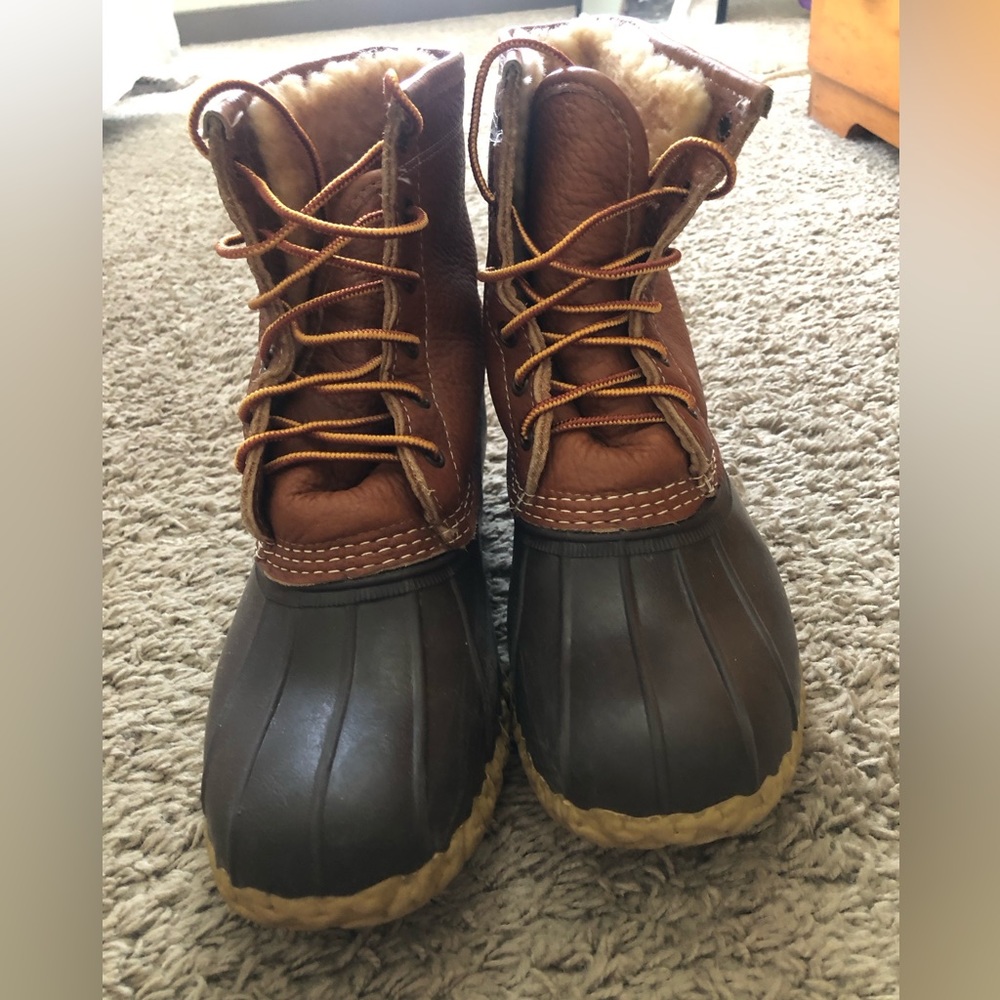 LL bean fur lined boots